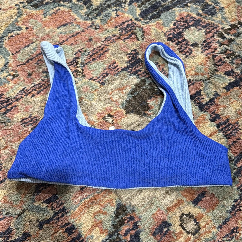 Daily Drills - reversible blue swim top